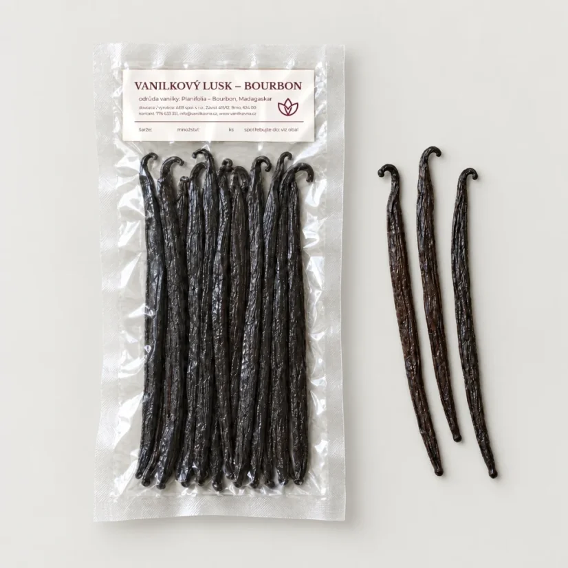 Vanilkové lusky Bourbon Premium z Madagaskaru ve vakuovém balení