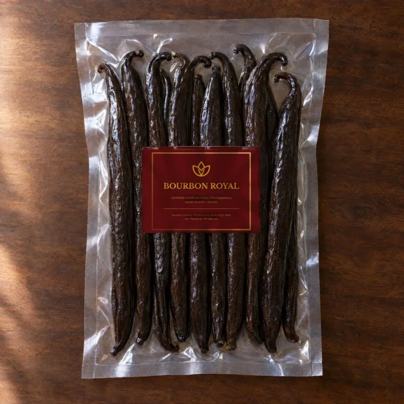Vanilkové lusky Bourbon Royal z Madagaskaru ve vakuovém balení
