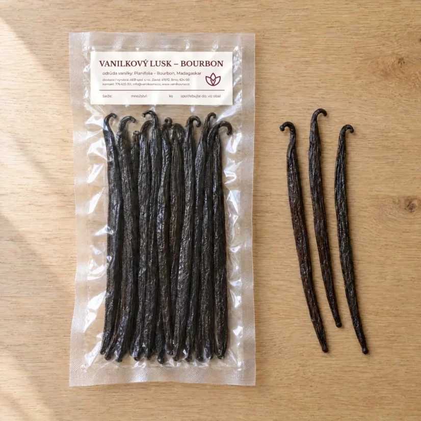 Vanilkové lusky Bourbon Premium z Madagaskaru ve vakuovém balení